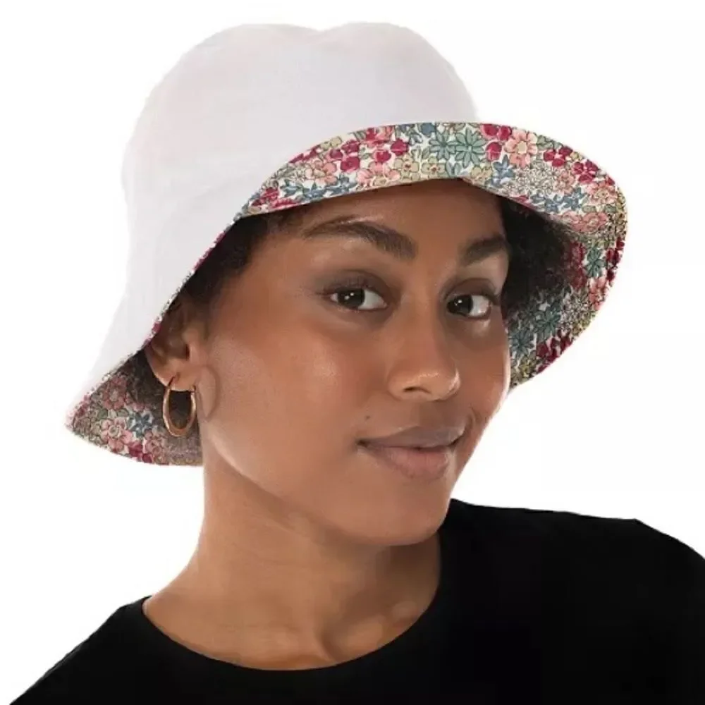 Jenni Reversible Terry Cloth Hat, vacation, summer beach